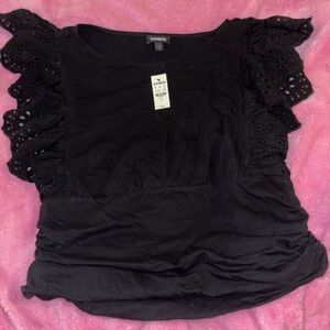 Women’s Express black blouse Size XL NWT